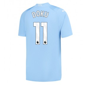 Lacne Muži Futbalové dres Manchester City Jeremy Doku #11 2023-24 Krátky Rukáv - Domáci